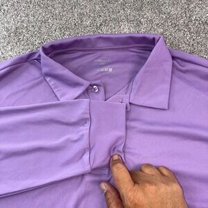 GRADUAL Mens XXL Purple Long Sleeve Athletic Golf Polo Shirt Athletic Athleisure